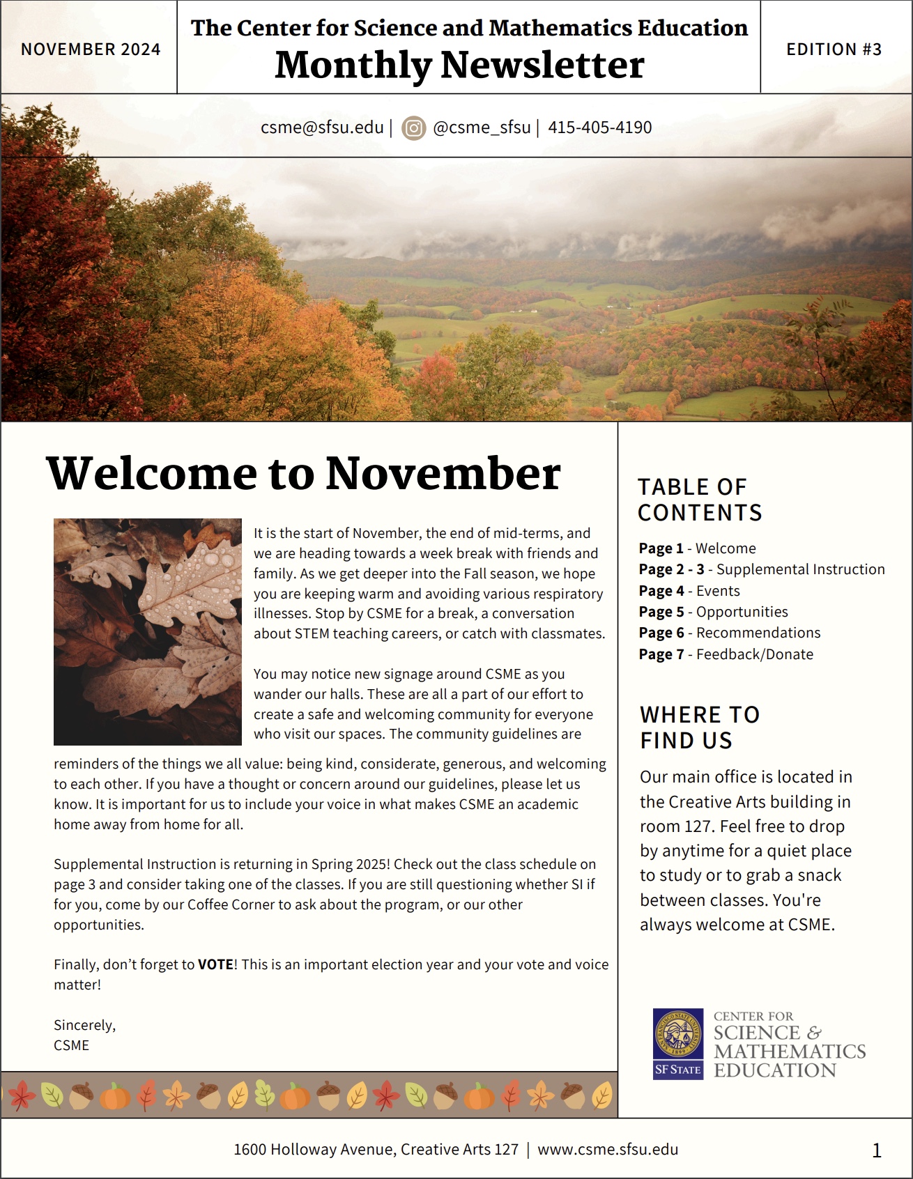 November 2024 Newsletter